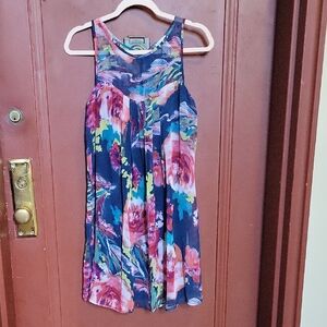 Rubber Ducky Productions Women's Floral Pleated Midi Dress - Multicolor SZ L